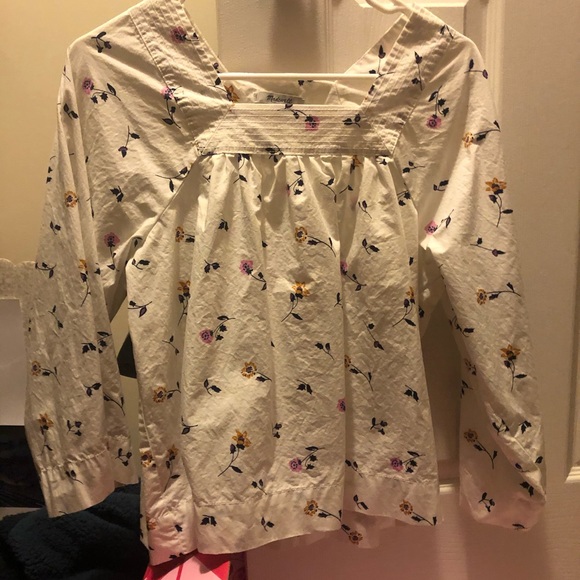 MADEWELL FLORAL bell sleeve peasant blouse - Picture 3 of 7